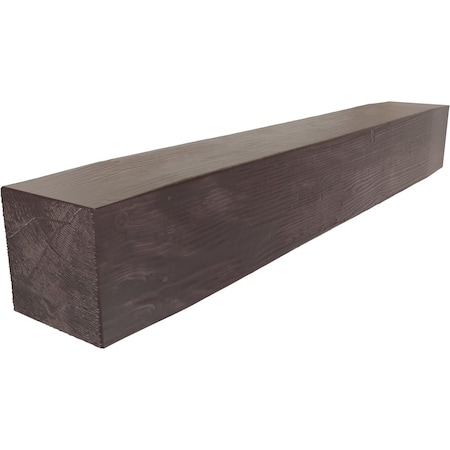 Sandblasted Faux Wood Fireplace Mantel, Aged Rosewood, 8H X 10D X 84W